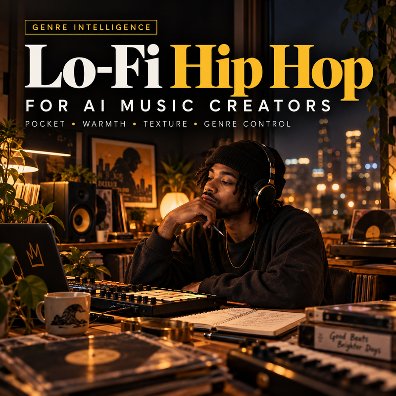 Lo-Fi Hip Hop Genre Intelligence for AI music creators — pocket, warmth, texture and genre control