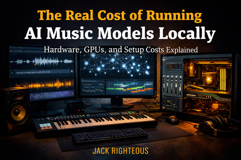 Local AI music setup guide covering GPU hardware, computer requirements, power use and realistic creator costs