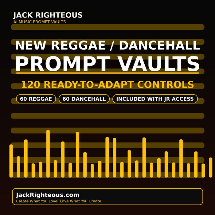 New Reggae and Dancehall Prompt Vaults with 120 ready-to-adapt controls included with JR access
