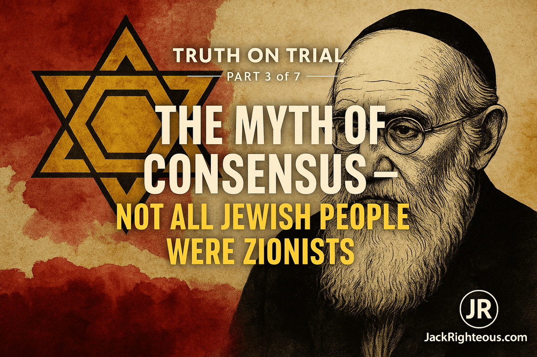 Truth on Trial Part 3 cover representing Jewish political and religious diversity and the danger of manufactured consensus