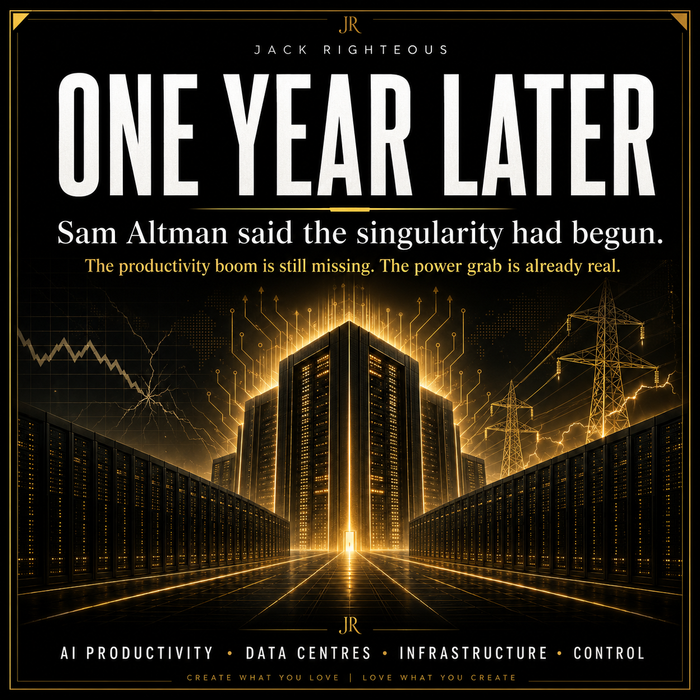 One-year-later analysis of AI infrastructure, productivity and who benefited after the singularity claim