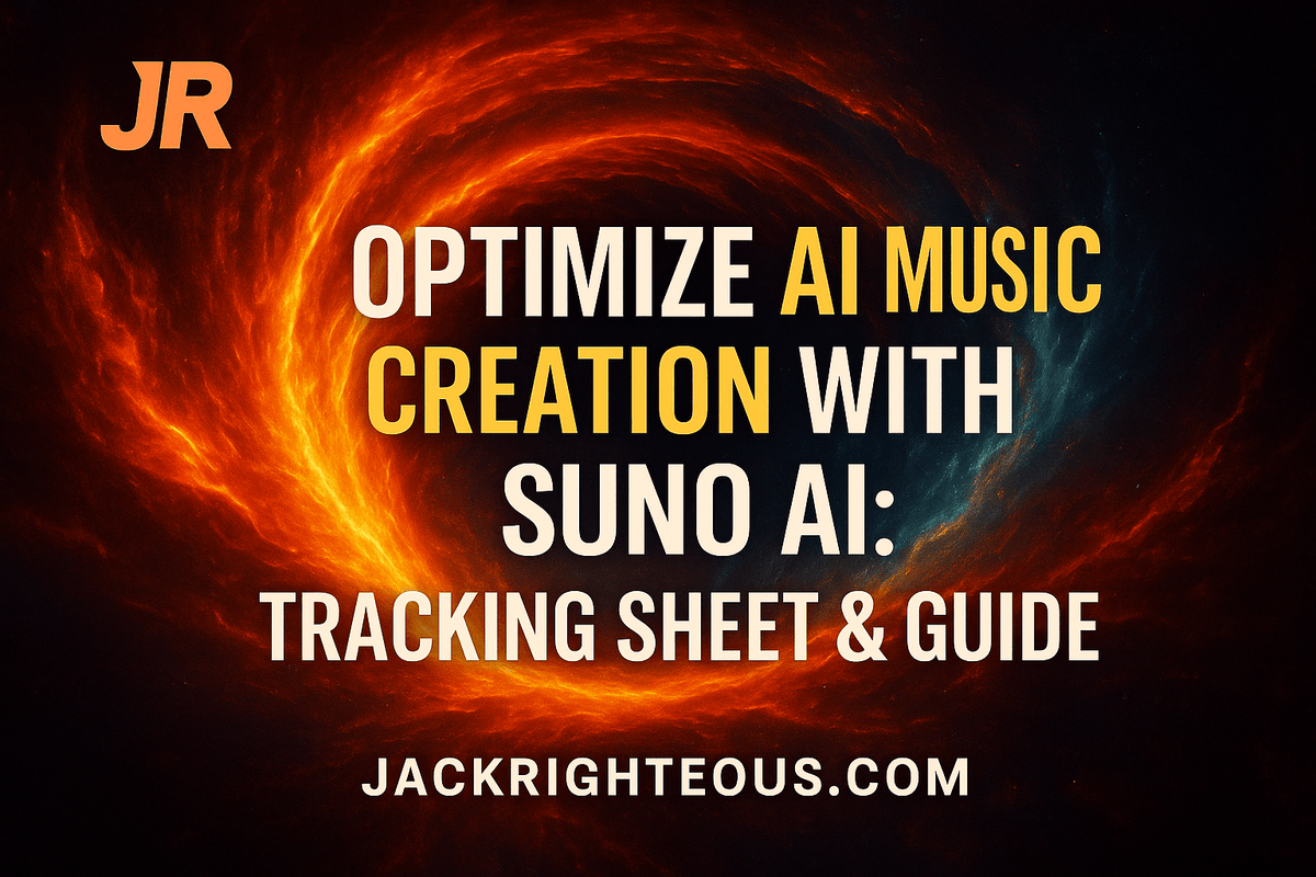 Optimize AI Music Creation with Suno AI: Tracking Sheet & Guide - Jack Righteous
