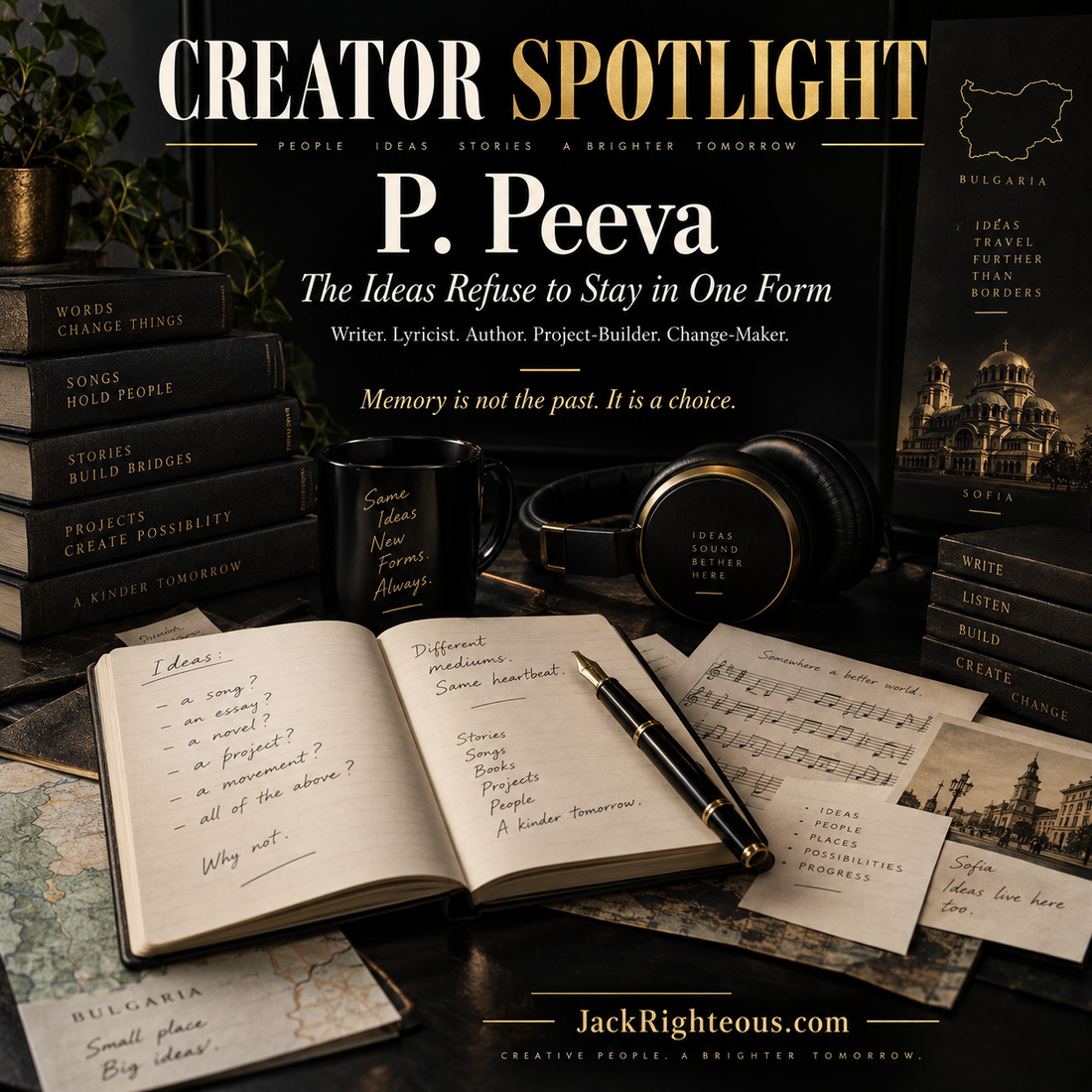 P. Peeva Creator Spotlight cover — The Ideas Refuse to Stay in One Form