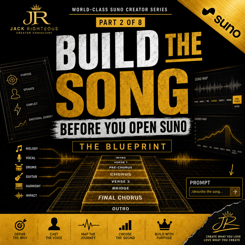 Song planning guide for defining structure, emotional movement and production direction before using Suno