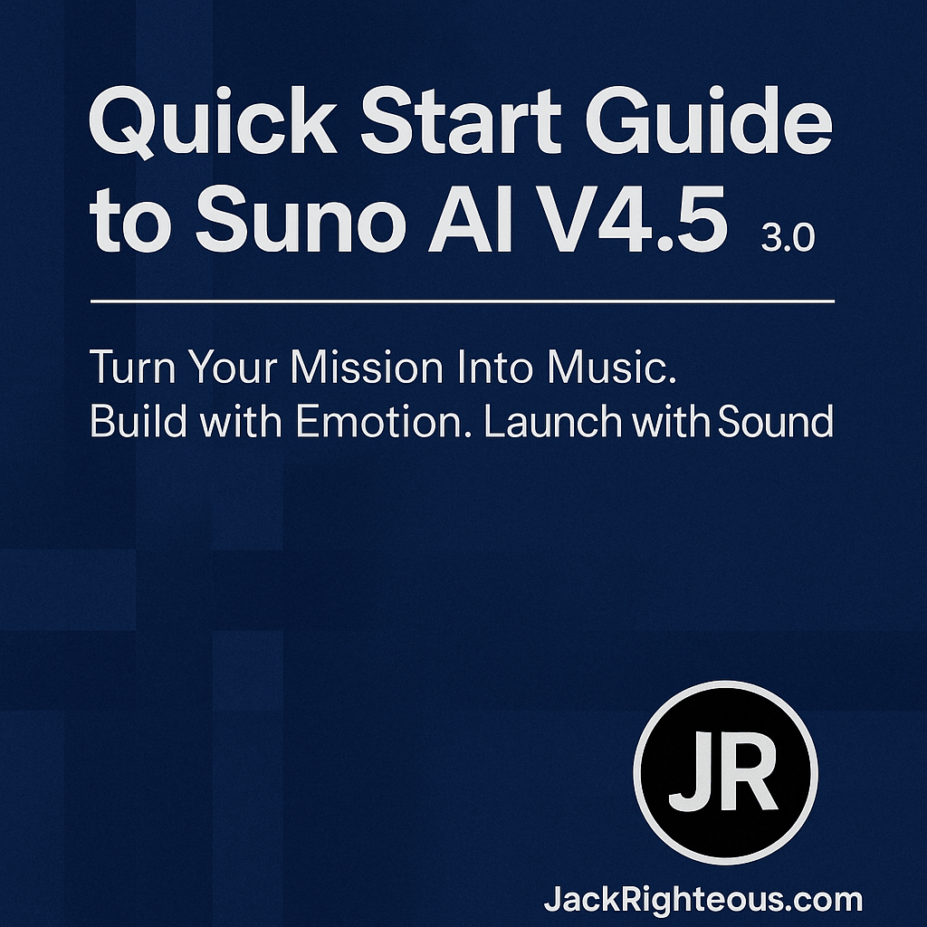 Plan & Prompt Your First Theme Song with Suno V4.5 Plus - Jack Righteous