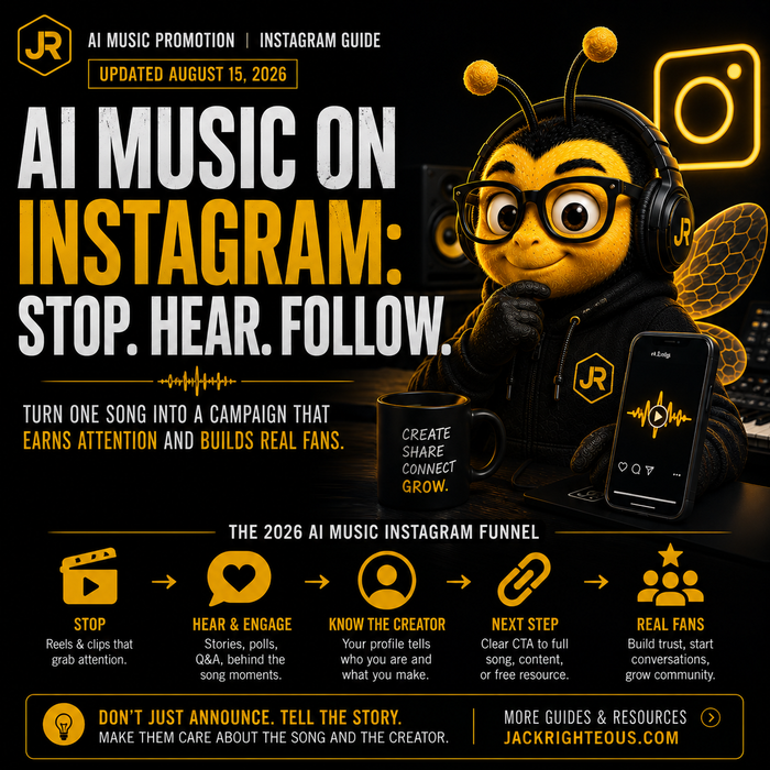 Instagram promotion guide for AI music creators using Reels, Stories and growth strategies to reach more listeners in 2026