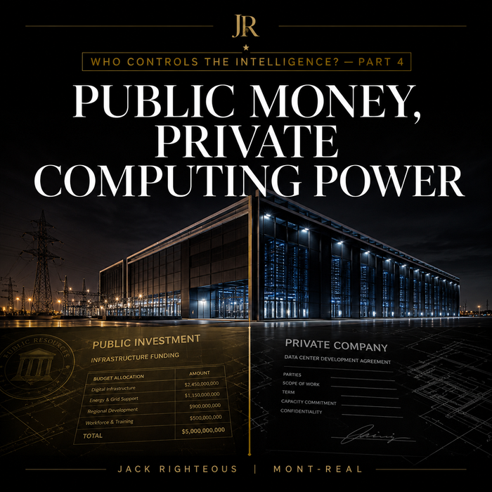 AI data centre and public investment records illustrating government support for privately controlled computing infrastructure