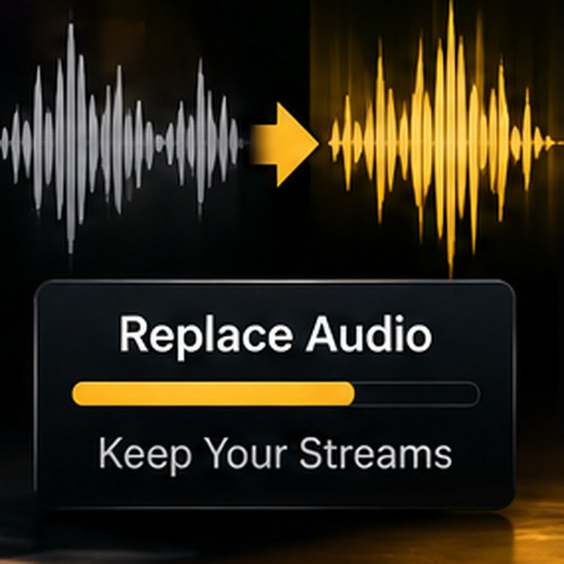 Replace mastered audio without losing streams