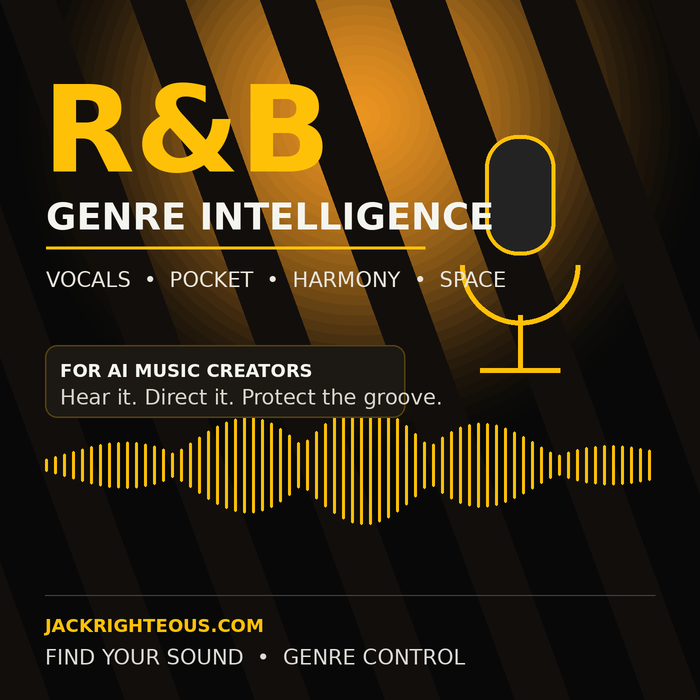 R&B Genre Intelligence for AI music creators — vocals, pocket, harmony and space