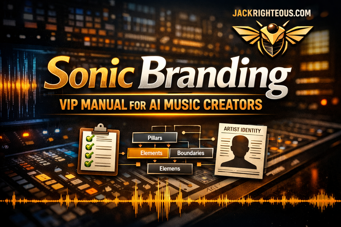 Sonic branding VIP manual for AI music creators building recognizable sound rules, identity and catalog consistency