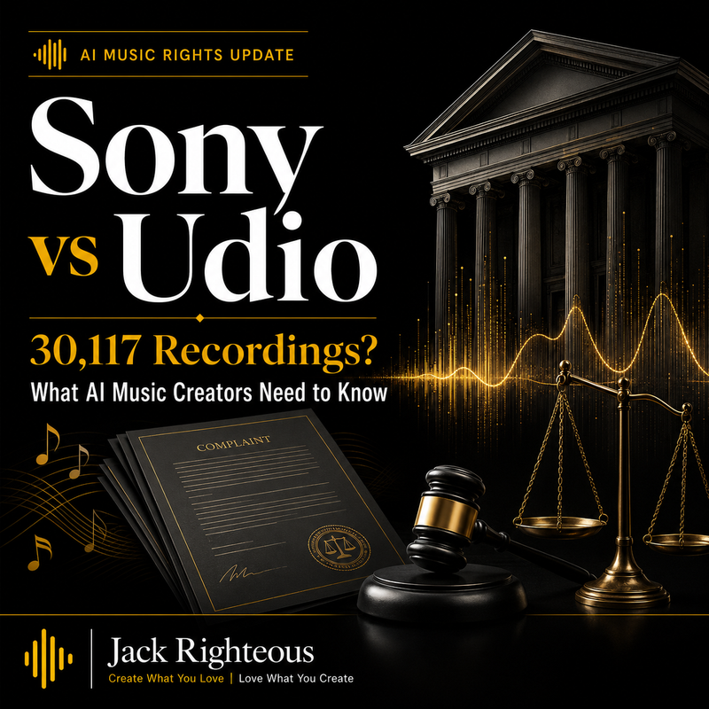 Sony Udio lawsuit guide explaining the copyright dispute and what the case could mean for AI music creators