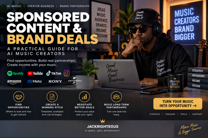 Sponsored Content and Brand Deals guide for AI music creators by Jack Righteous