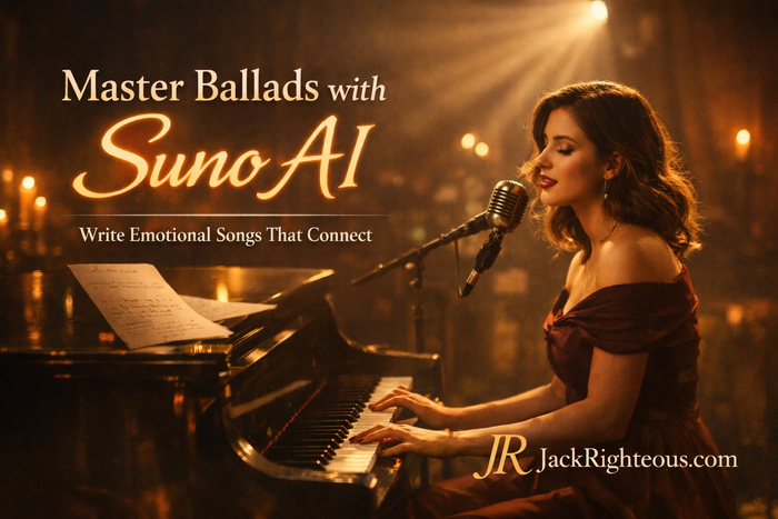 Suno AI ballad guide for writing emotional songs with clear story, structure and melodic direction