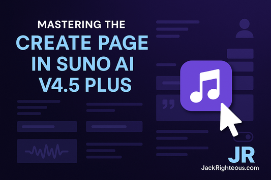 Suno AI v4.5 Plus Create Page Guide | Jack Righteous - Jack Righteous
