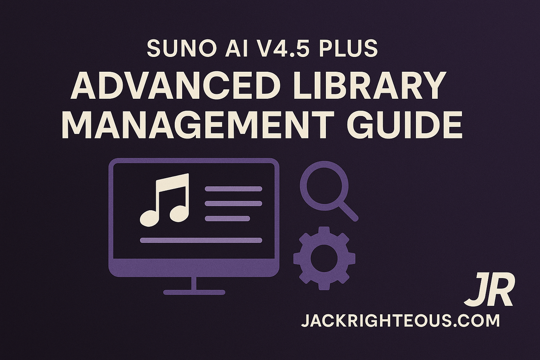 Suno Library management and AI music version control workflow guide by Jack Righteous
