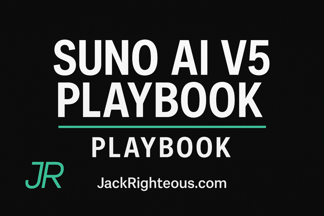Suno AI v5 Playbook: Complete Guide (Free & Pro) - Jack Righteous