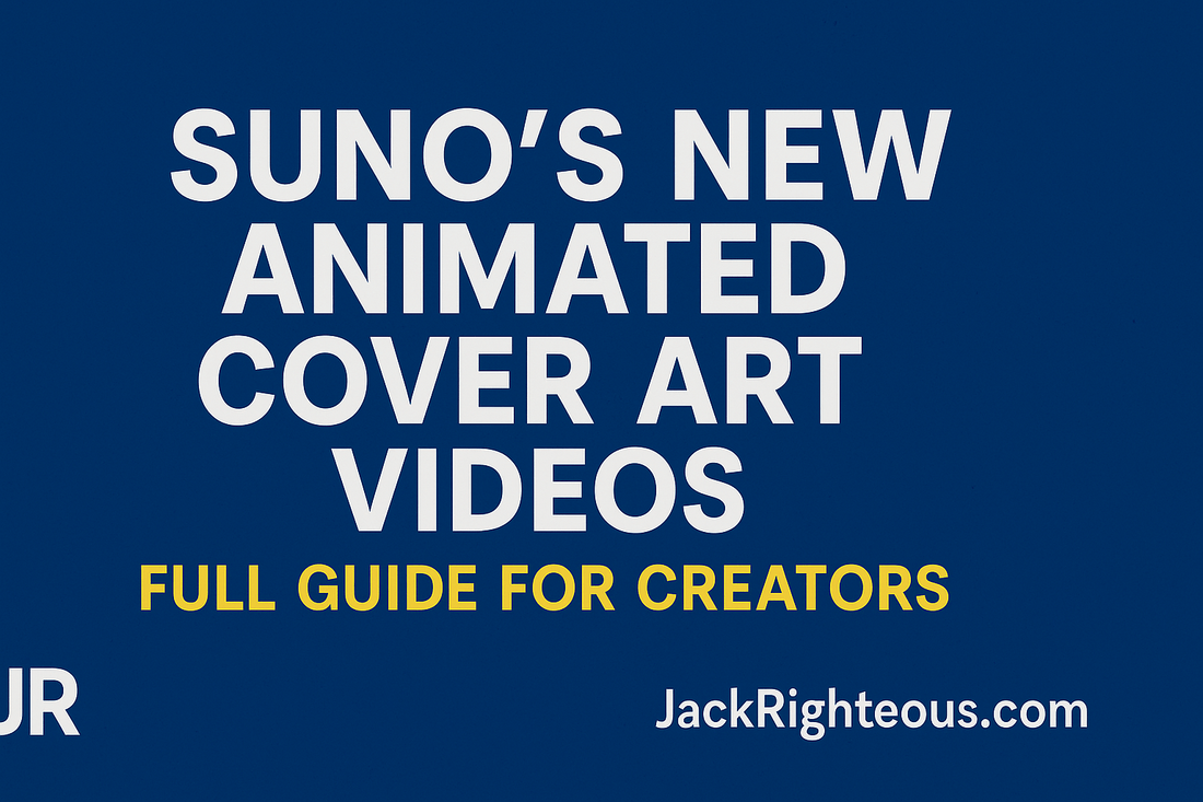 Suno Animated Cover Art: How to Use the New Video Feature - Jack Righteous