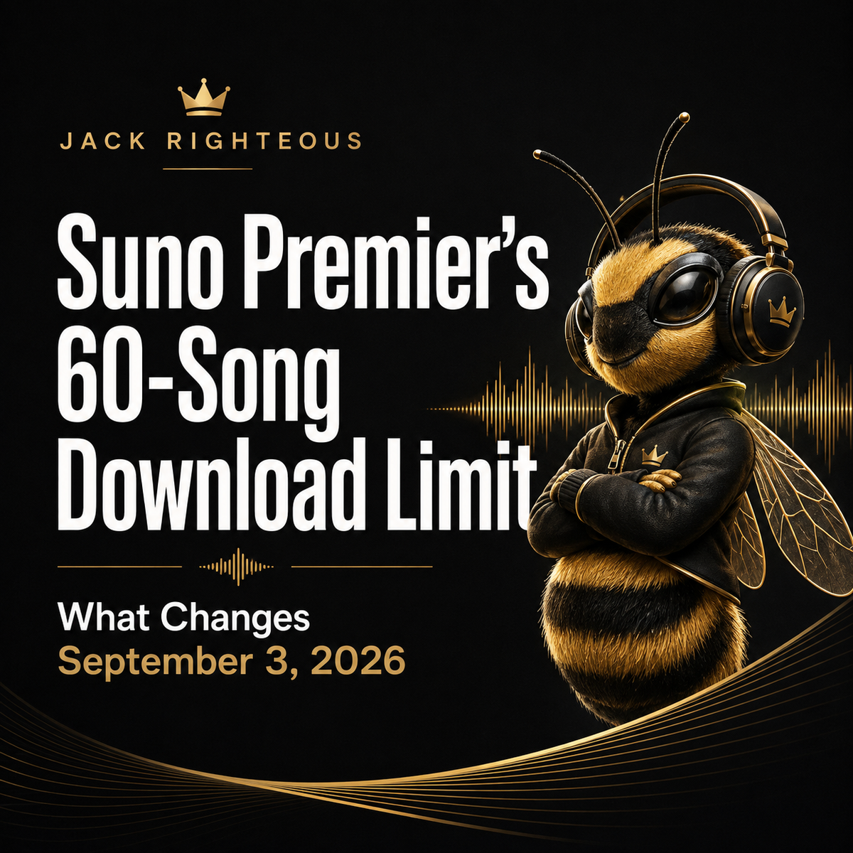 Suno September 3 2026 Terms update explaining Premier 60-download limit and commercial-use changes for AI music creators
