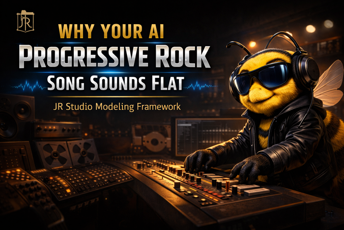 Suno V5 progressive-rock guide for fixing flat mixes with arrangement, dynamics and production choices instead of excess reverb