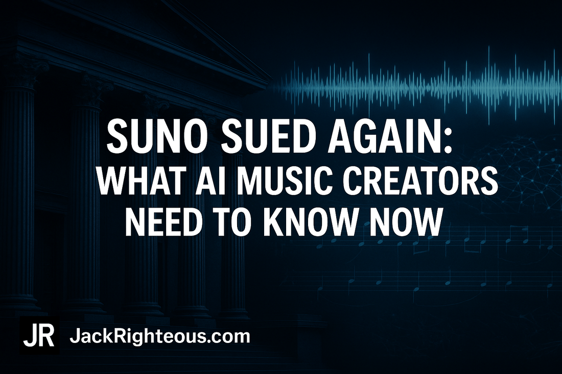 Suno Sued Again: What AI Music Creators Need to Know Now - Jack Righteous