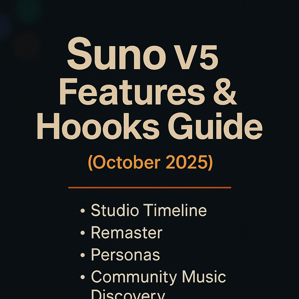 Sunos Features Suno V5 Features & Hoooks Guide (October 2025) – Jack Righteous