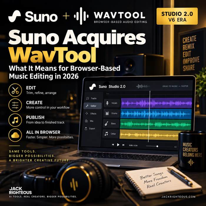 Suno + WavTool: How the 2025 acquisition became Studio 2.0 — Jack Righteous