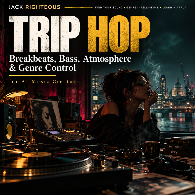 Trip Hop Genre Intelligence for AI music creators — breakbeats, bass, atmosphere, vocal distance, negative space and genre control