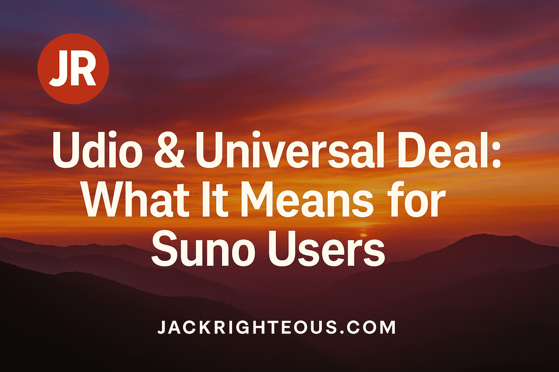 Udio × Universal: The Rights Reset — and Why Suno Users Should Pay Attention - Jack Righteous