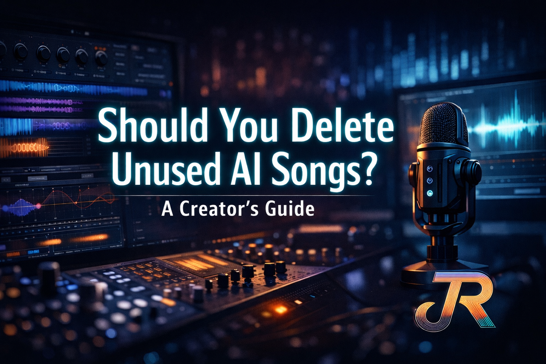Creator guide to deciding whether unused AI-generated songs should be deleted, archived or kept for future projects