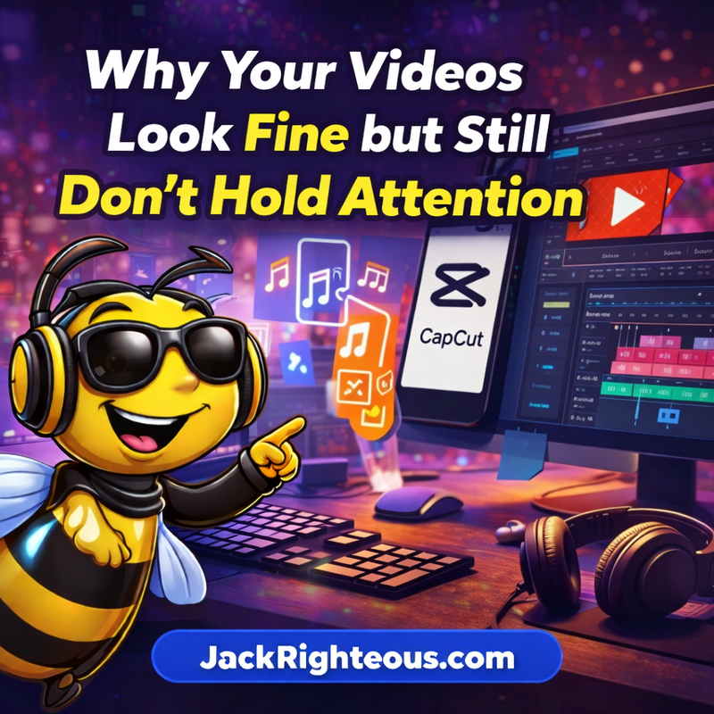 Bee Righteous shows how sound and pacing affect whether a video holds viewer attention