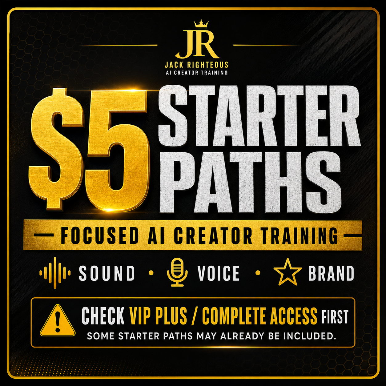 C$5 AI Creator Starter Guides | Jack Righteous