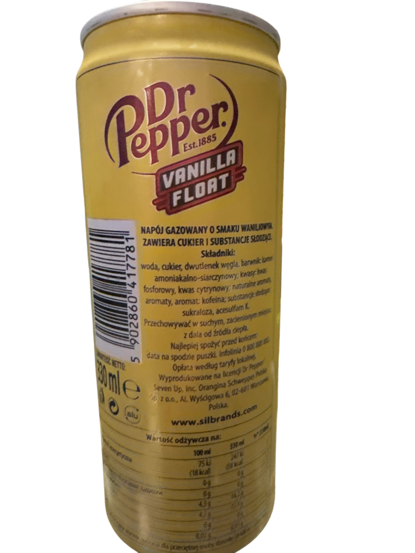 Dr Pepper Vanilla Float 330ML - U.K Edition