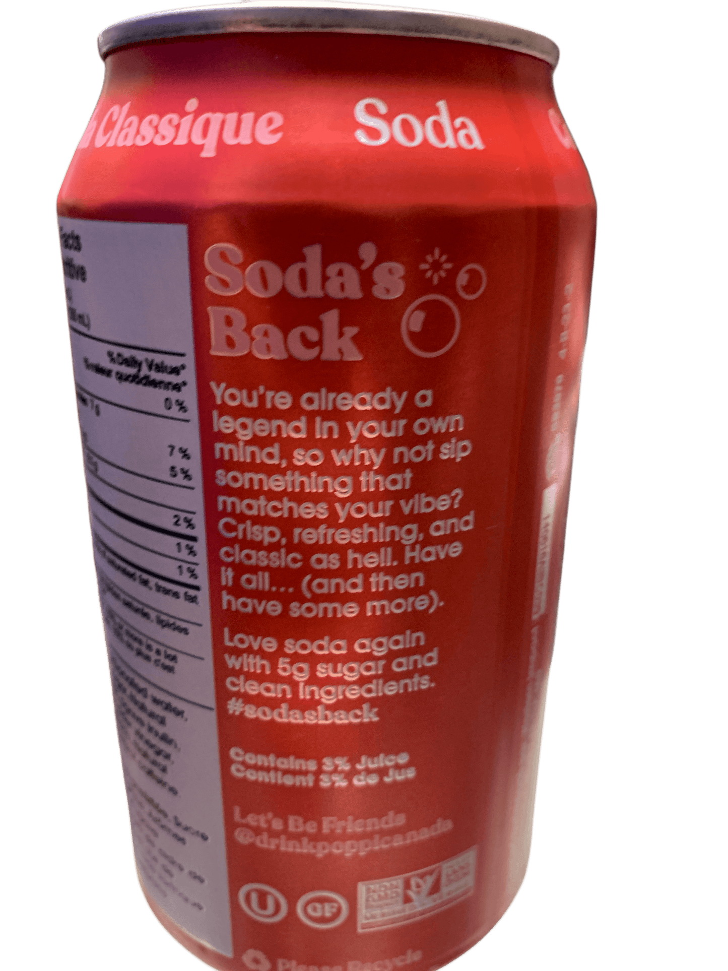 Poppi Classic Cola Soda 355ML - Canadian Edition