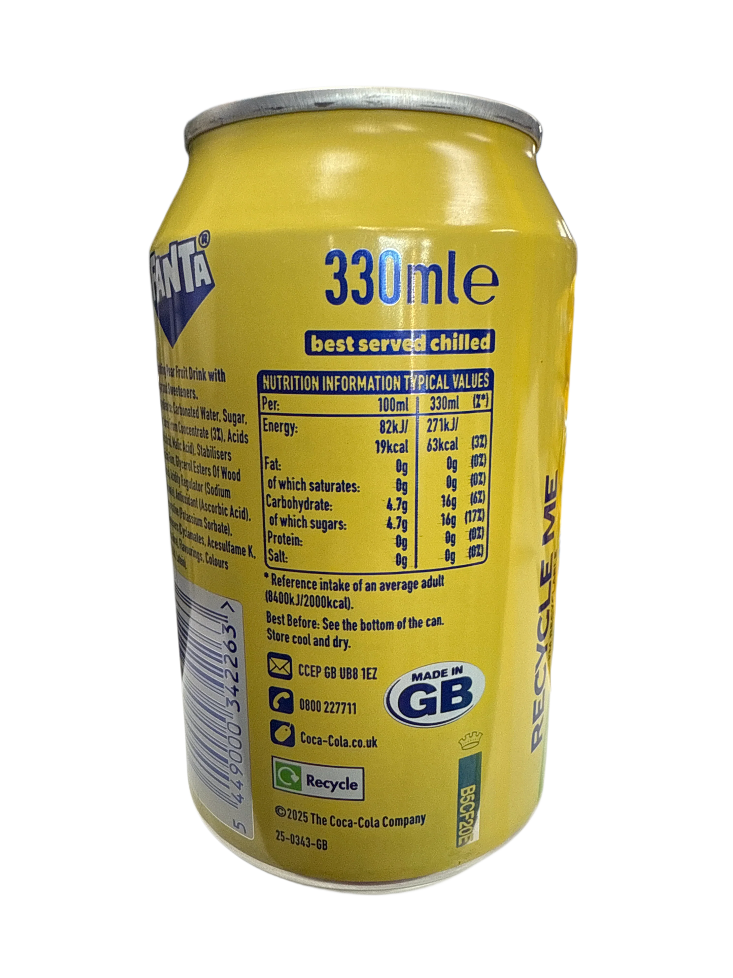 Fanta Pear Flavoured Can 355ML - U.K Edition