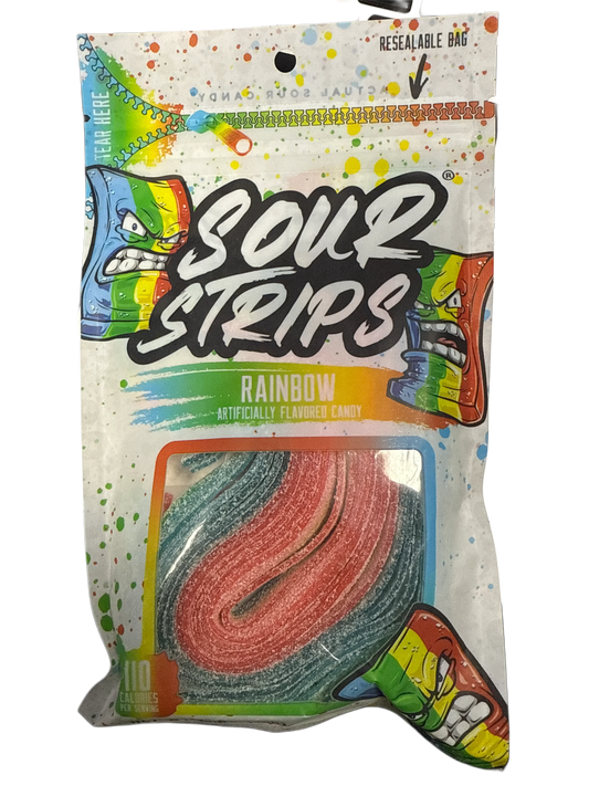 Sour Strips Rainbow 3.40OZ - U.S Edition