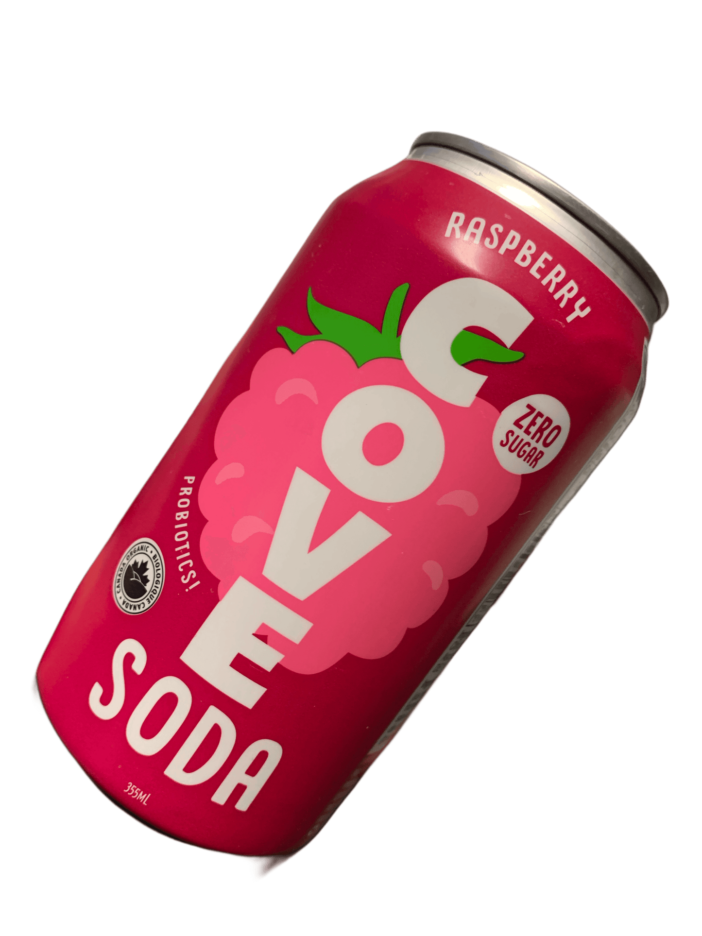 Cove Prebiotic Raspberry Flavoured Soda 355ML - Canadian Edition