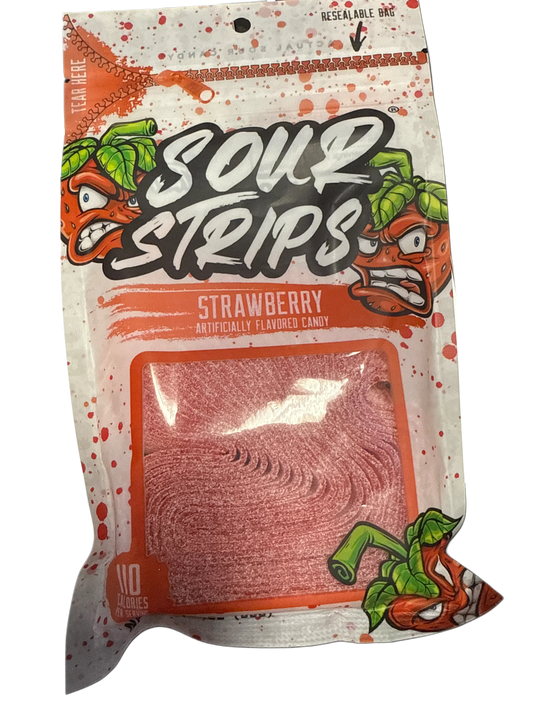 Sour Strips Strawberry 96G - U.S Edition