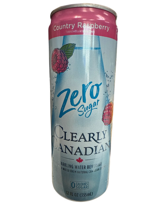 Clearly Canadian Zero Sugar  Country Raspberry Flavour 355ML - Canadian Edition