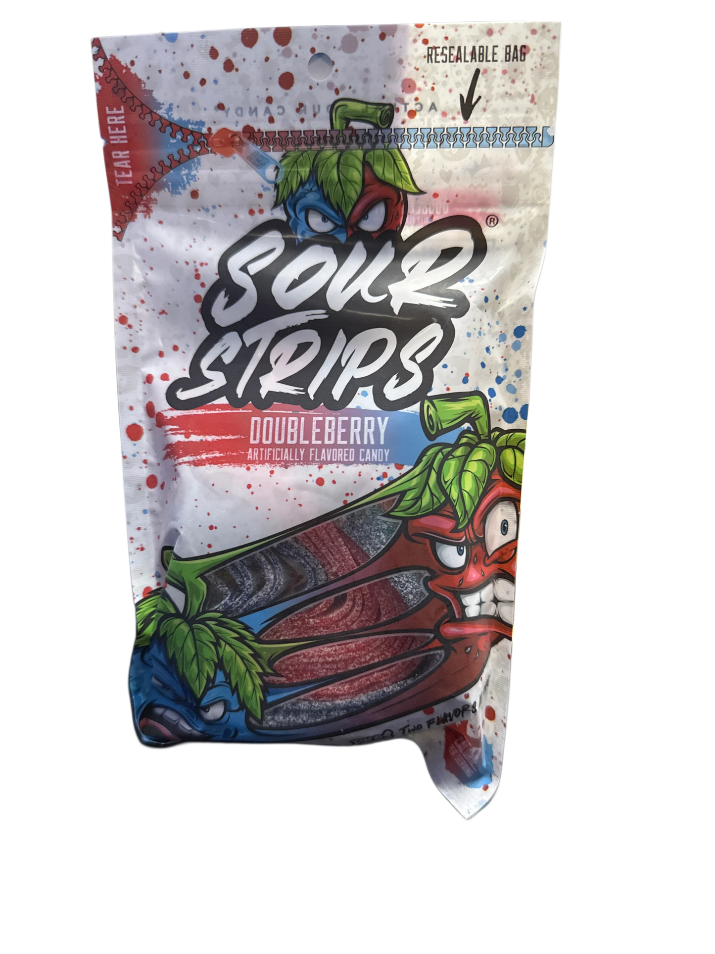 Sour Strips Doubleberry Flavour 96G - U.S Edition
