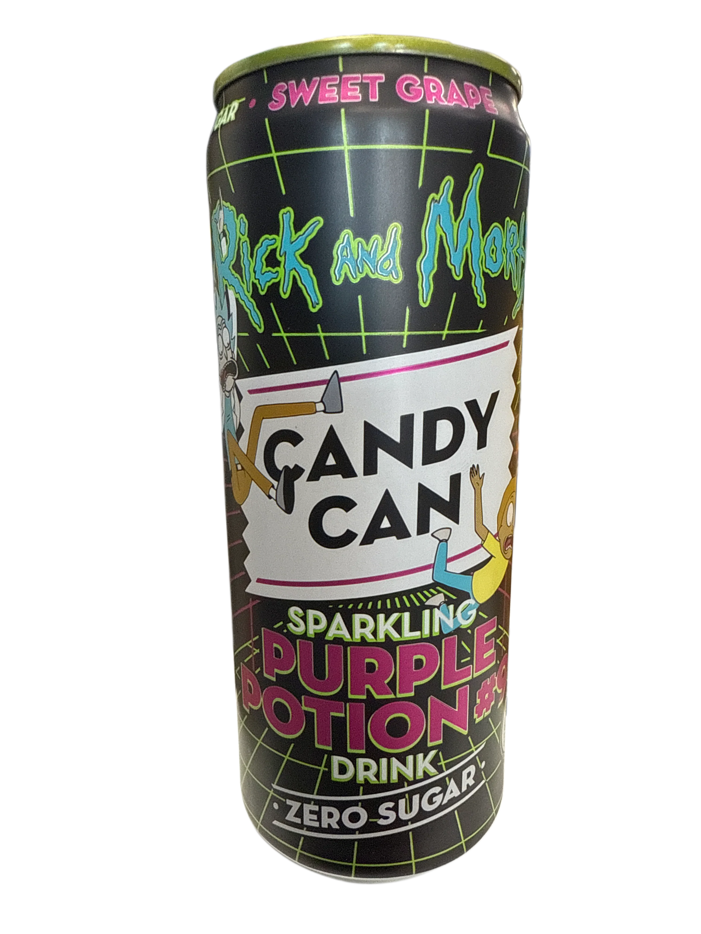 Candy Can Rick And Mortys Halloween Purple Potion Zero Sugar Sweet Grape Flavour 330ML - Canadian Edition