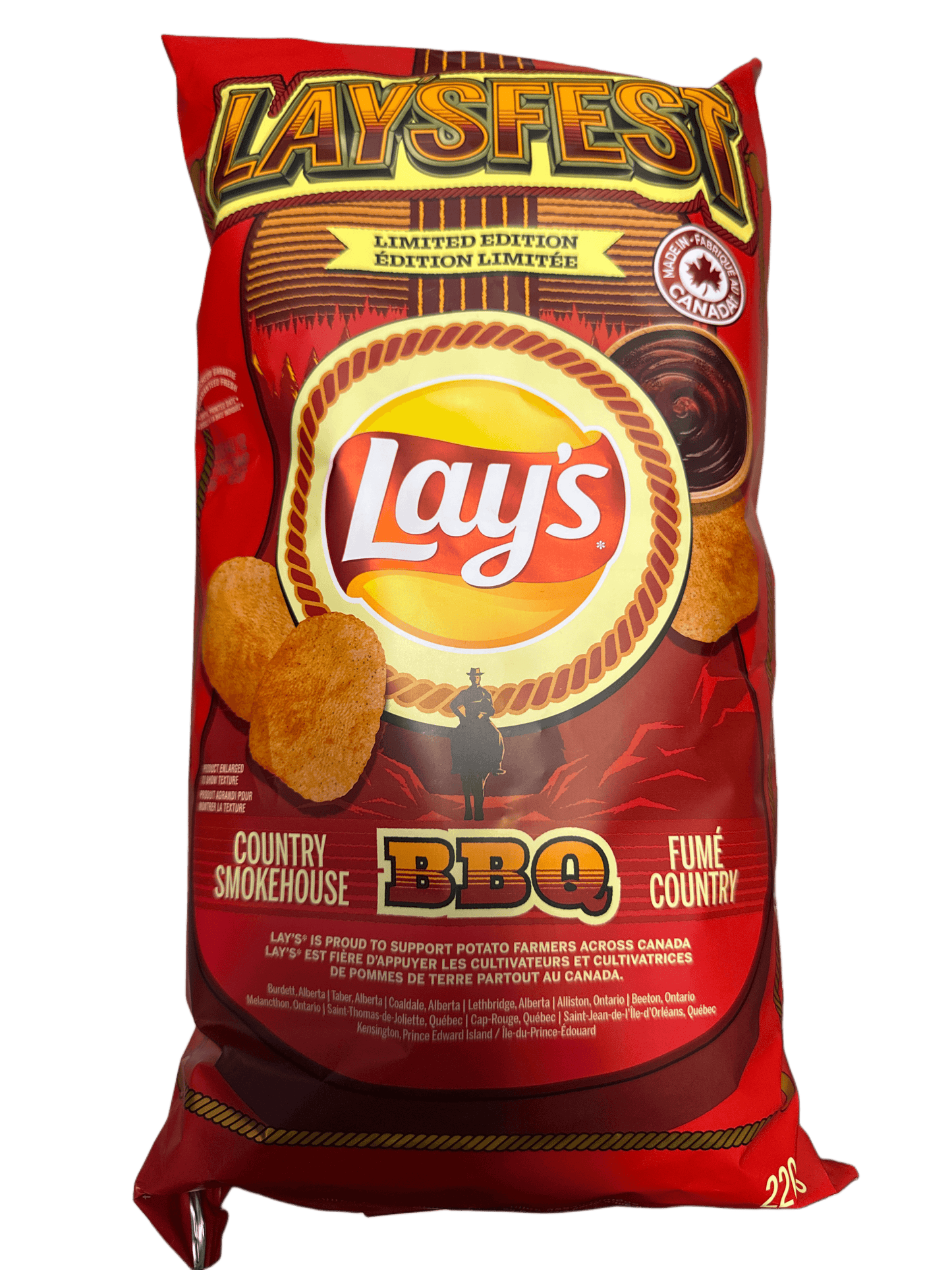 Lays Limited Edition Laysfest Country Smokehouse BBQ 220G - Canadian Edition
