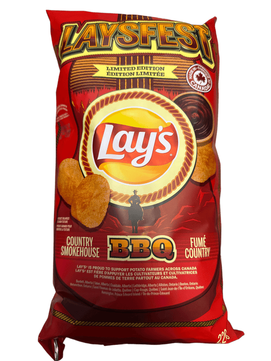 Lays Limited Edition Laysfest Country Smokehouse BBQ 220G - Canadian Edition