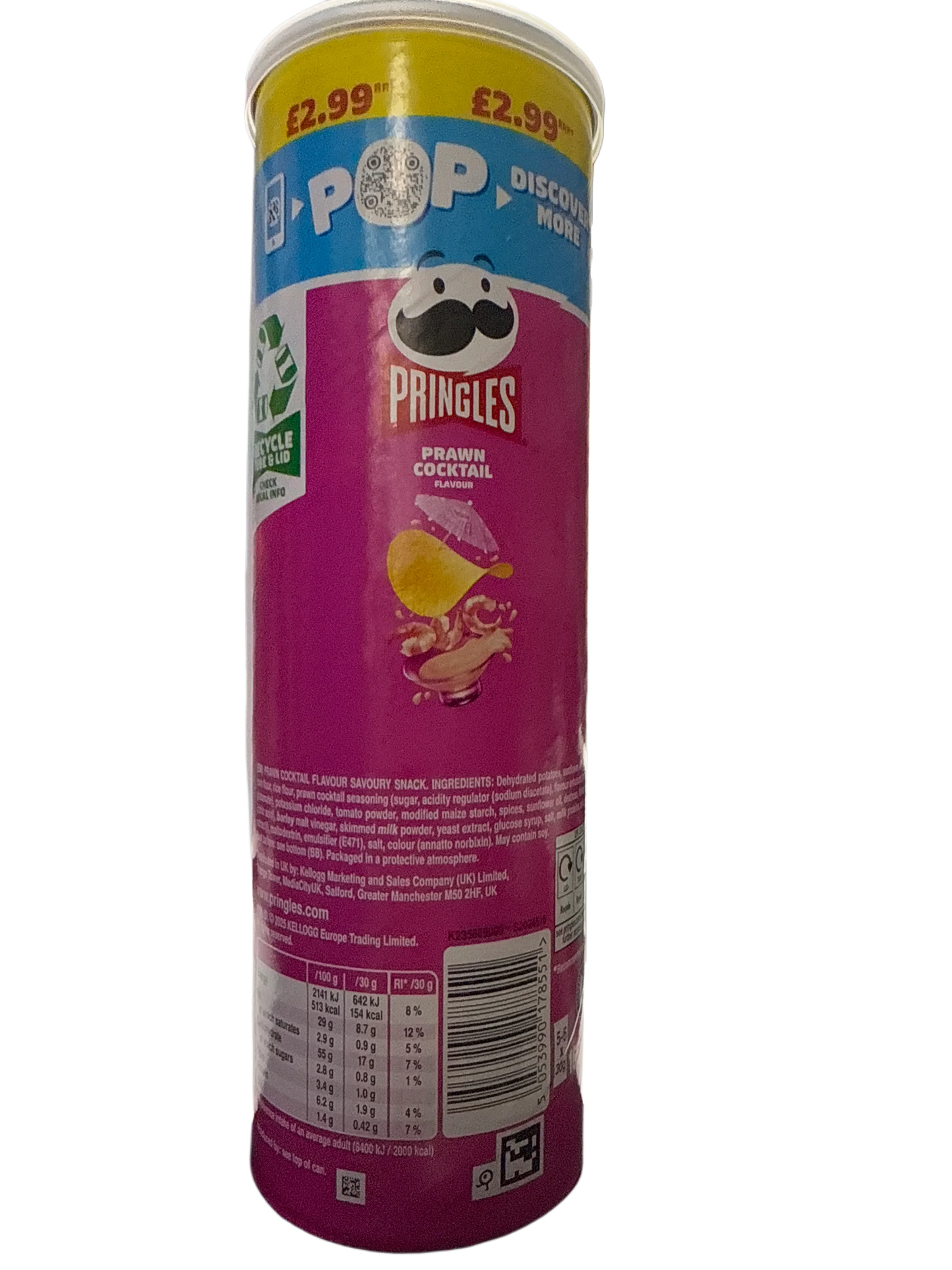Pringles Prawn Cocktail 165G - U.K Edition