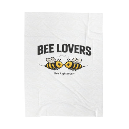Bee Lovers Velveteen Plush Blanket - Jack Righteous