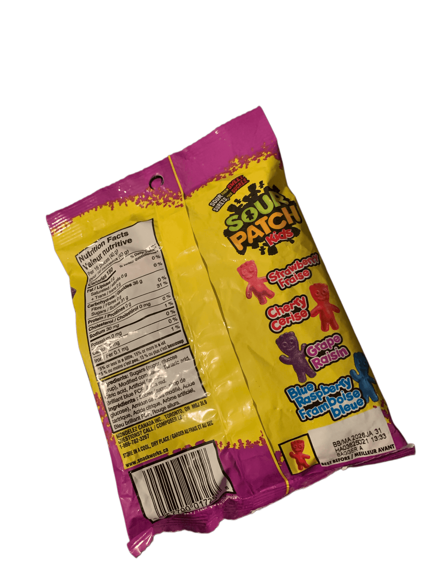 Maynards Sour Patch Kids Berries 150G- Canadian Edition