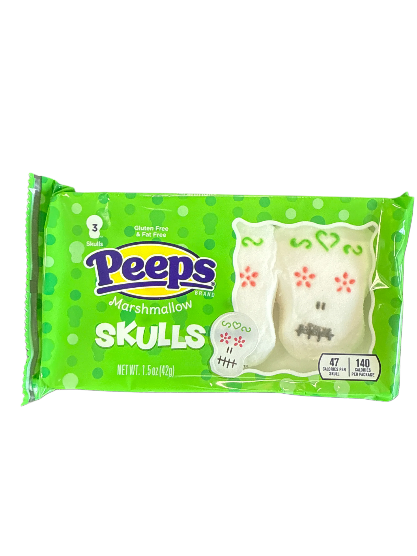 Peeps Marshmallow Halloween Skulls Three Pack 42G - U.S Edition