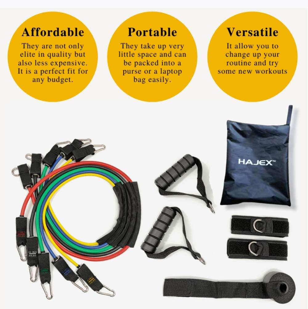 11Pcs Resistance Exercise Bands Set - Jack Righteous
