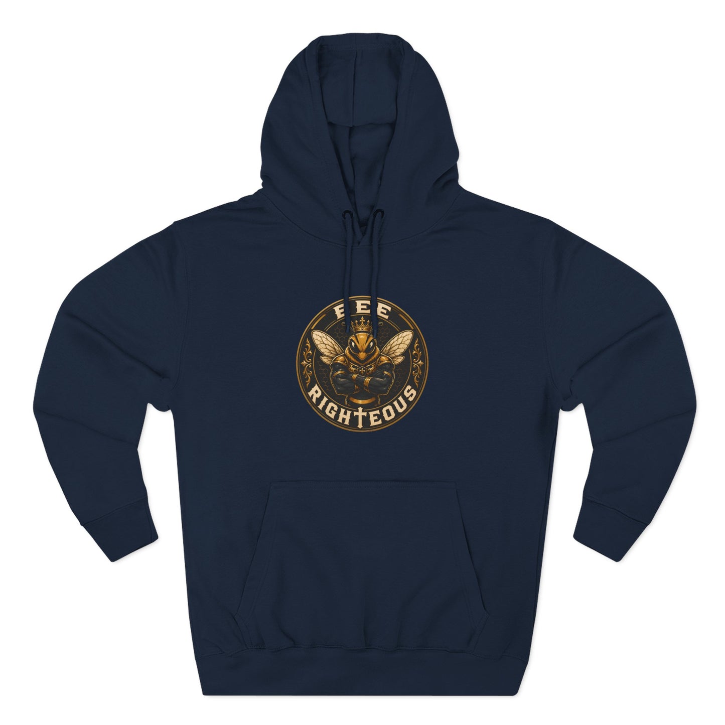 Navy hoodie with red 'Stranger Things' logo on a white background