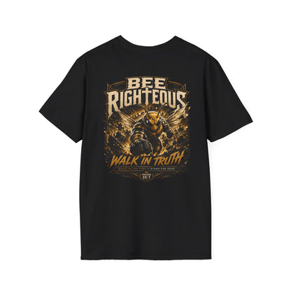 Black t-shirt with '1776% Feral' graphic design on a white background