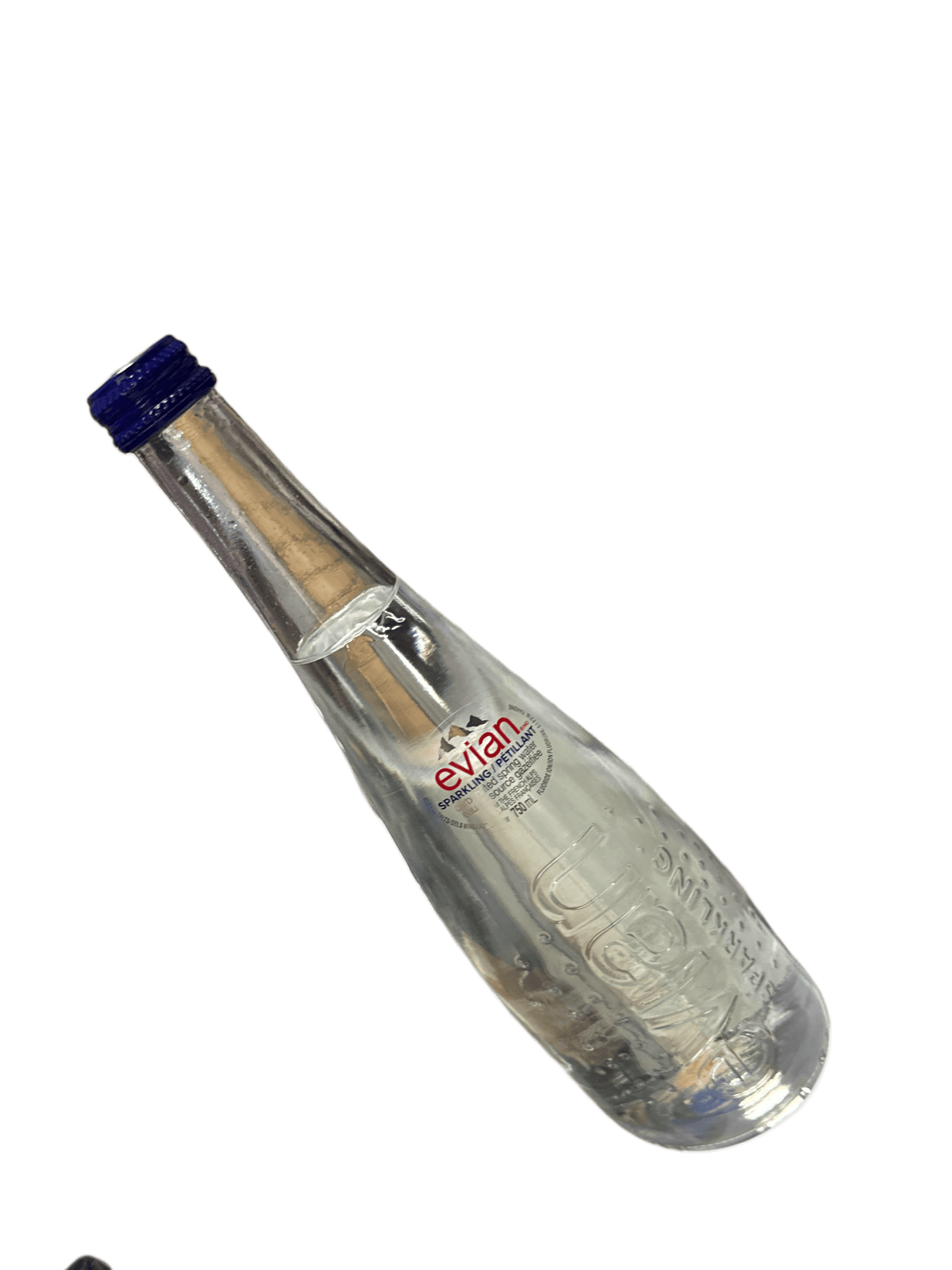 Evian Sparkling Water Glass Bottle 750ML - Canadian Edition